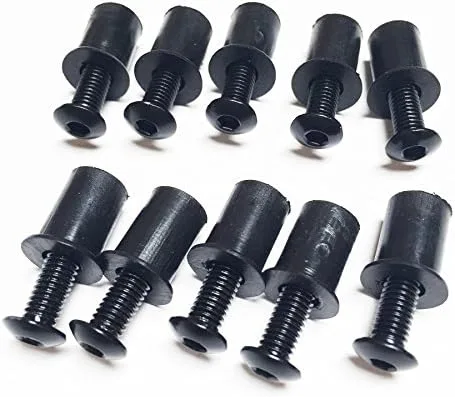 Vista 3 de XKMT-Kit de tornillos redondos negros para parabrisas compatible con CBR 600rr 1000rr Suzuk GSXR 600 750 1000 R1 R6 R6s Kawasak ZX6R ZX9R ZX10R