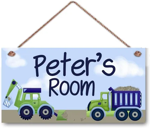 Vista 7 de Letrero de puerta de perezoso floral con nombre personalizado, flores, dormitorio, cuarto de bebé, placa de madera colgante, decoración de pared