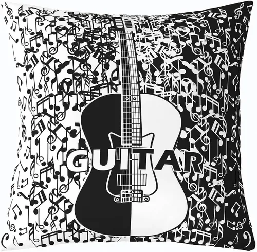 Vista 7 de Castle Fairy Cowboy Boots Throw Pillow Cover 16"x16" Bohemia Musical Guitar Pillowcase Western Rustic Cowgirl Reversible Print Cushion Cover Music