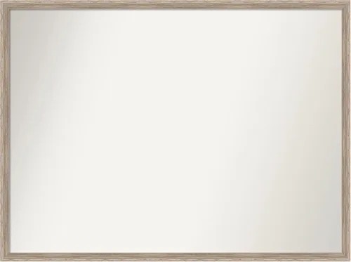 Vista 82 de Amanti Art Espejo de baño blanco para sobre el fregadero, 24 x 27 pulgadas, espejo de tocador rectangular con cuña de madera dura, marco de madera