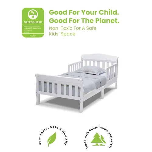 Vista 3 de Delta Children - Cama infantil modelo Canton, color blanco