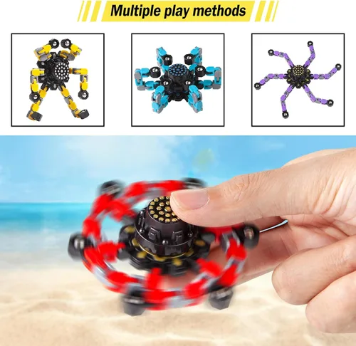 Vista 6 de Gokeey Regalos de Calcetín Navideño para Nietos Fidget Spinners Transformables para Niños y Adultos Alivio del Estrés Juguetes Sensoriales Fidget