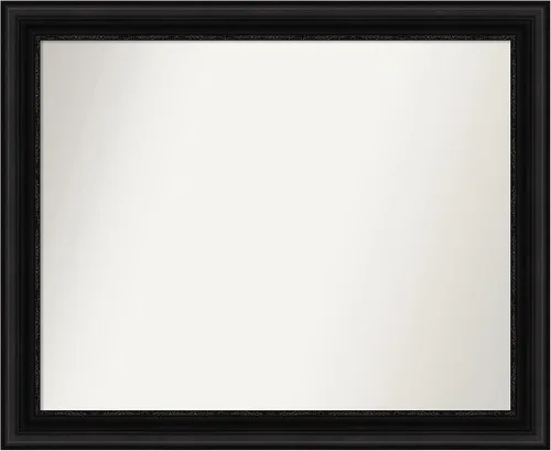 Vista 268 de Amanti Art Espejo personalizado, espejo de baño negro puente, espejo de pared o espejo de tocador de baño sobre el fregadero (26 x 26 pulgadas)