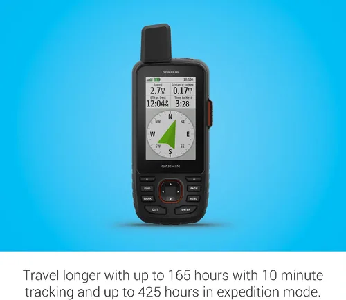 Vista 3 de Garmin GPSMAP 67i GPS de mano resistente con tecnología satelital inReach®, mensajería bidireccional, SOS interactivo, mapeo