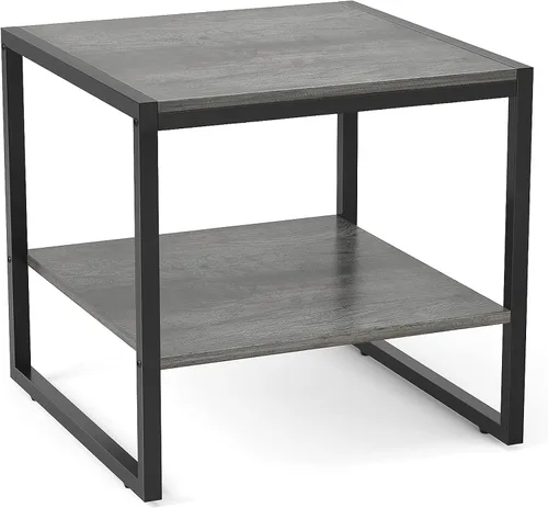 Vista 9 de Homieasy Mesa auxiliar, mesa auxiliar cuadrada de 20 pulgadas, mini soporte Negro