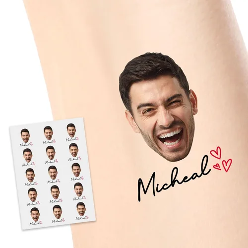 Vista 28 de Tatuajes temporales personalizados, tatuajes de flores de nacimiento personalizados para cumpleaños, boda, despedida de soltera, 1 juego de 15