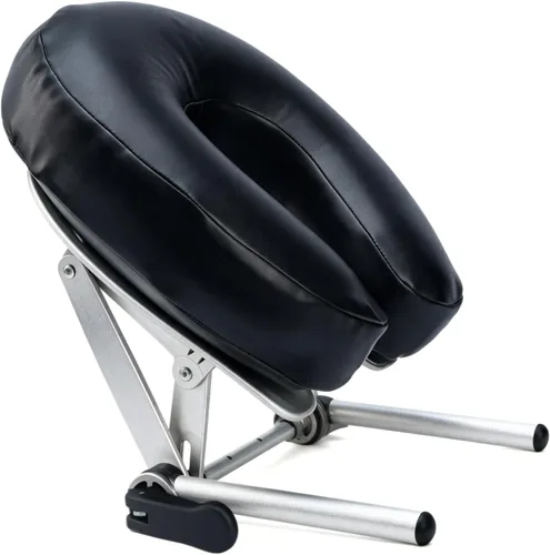 Vista 8 de Cuna de masaje facial con cojín para mesa de masaje y reposacabezas Negro