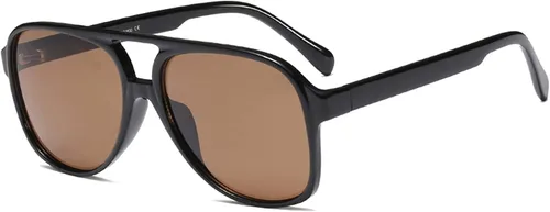 Vista 5 de ADE WU Gafas de sol de aviador de diseño de gran tamaño de moda retro 70s gafas de sol de piloto