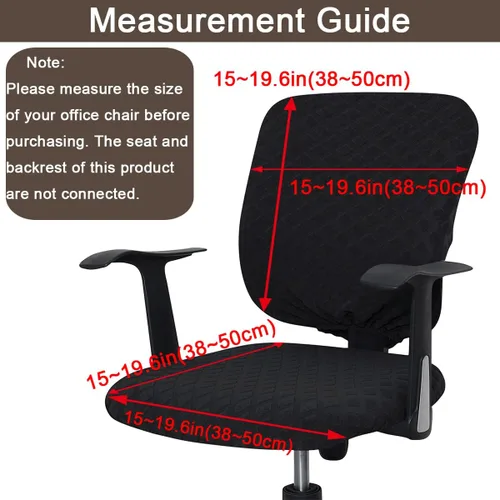 Vista 3 de Funda para silla de oficina, fundas universales giratorias para silla de computadora, protector elástico extraíble para silla de computadora