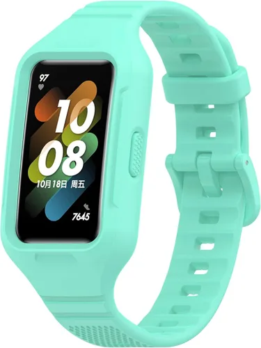 Vista 6 de Compatible con Huawei Band 7 Band con funda, correa de repuesto deportiva suave de color lindo con cubierta protectora para Huawei Band 7/Band 7
