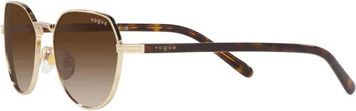 Vista 3 de Vogue Eyewear Gafas de sol para mujer, montura dorada, lentes azul oscuro, 2.087 in