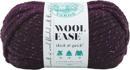 Vista 23 de Lion Brand Yarn - Ovillo de lana Wool-Ease Thick & Quick color fuerza aérea Super Bulky Wool Acrylic Blend Fiber for Soft Hats, Sweaters, Chunky