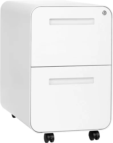 Vista 17 de Laura Davidson Furniture Stockpile - Archivador móvil de 2 cajones con cerradura, archivador de metal para debajo del escritorio, carpetas