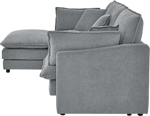 Vista 6 de Sofá modular combinado de bricolaje, juego de sofá en forma de L de 110.2 pulgadas para muebles de sala de estar, juego de muebles para la sala de 3