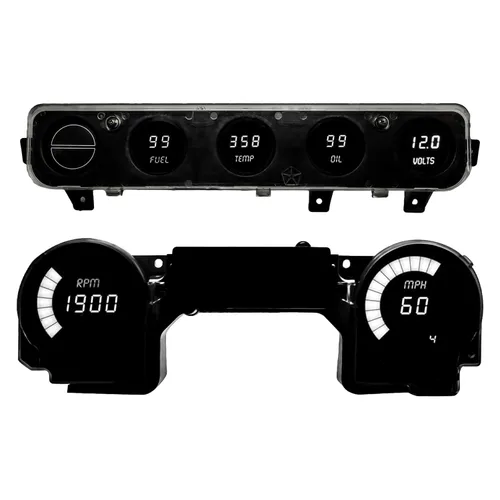 Vista 2 de Intellitronix Panel de medidor de repuesto digital LED compatible con Jeep 92-95 YJ (azul)
