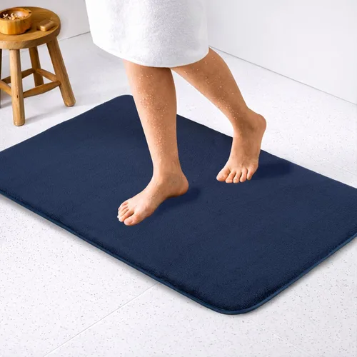 Vista 31 de American Soft Linen - Alfombra de baño antideslizante, 100% de algodón, 17 x 24 pulgadas, alfombras de baño lavables, tapetes peludos, color beige