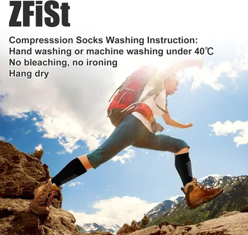 Vista 7 de ZFiSt 25 Calcetín de compresión 20-30mmhg Enfermera Calcetín Edema Varicosa