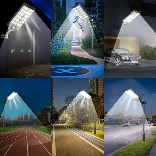 Vista 8 de Ilumina tu espacio al aire libre con luces solares de 300 W para exteriores - Libera 3000 lúmenes de energía solar