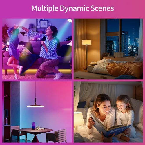Vista 4 de Las bombillas inteligentes funcionan con Apple HomeKit, 16 millones de colores DIY GRBCW, bombilla LED WiFi, multicolor, WiFi y Blutoth, compatibles