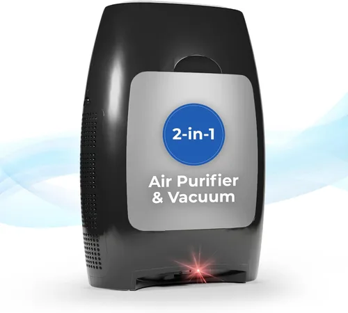 Vista 7 de EyeVac Air - Purificador de aire HEPA 2 en 1 y recogedor automático de vacío sin contacto, ultra rápido y potente, cubre 600 pies cuadrados