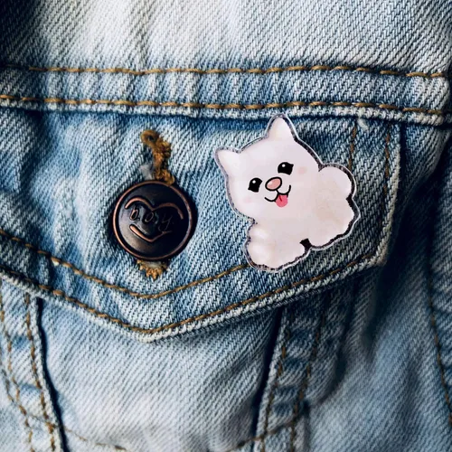 Vista 3 de Shiba Inu Kawaii - Pines acrílicos
