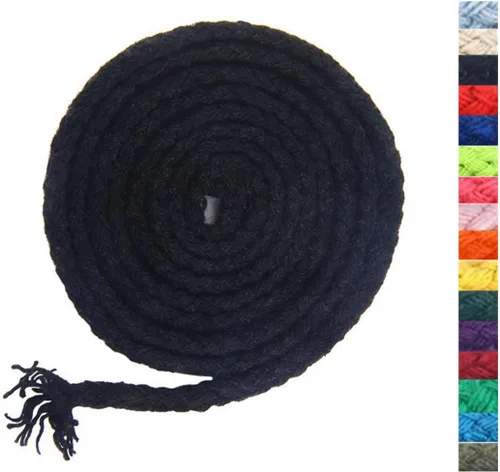 Vista 21 de Cuerda de macramé de 5 mm * 295 pies, cuerda de algodón natural de 8 hebras trenzadas para manualidades, hilo de algodón para tejer, para colgar