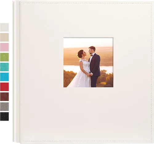 Vista 16 de potricher Álbum de fotos pequeño de 4 x 6 pulgadas, 100 fotos, cubierta de cuero, libro de fotos con 100 bolsillos horizontales para familia, boda