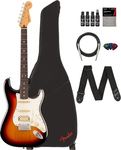 Vista 18 de Fender Player II Modified Stratocaster - Paquete de atardecer con bolsa de concierto, correa, cable, paquete de 3 púas y kit de limpieza de guitarra
