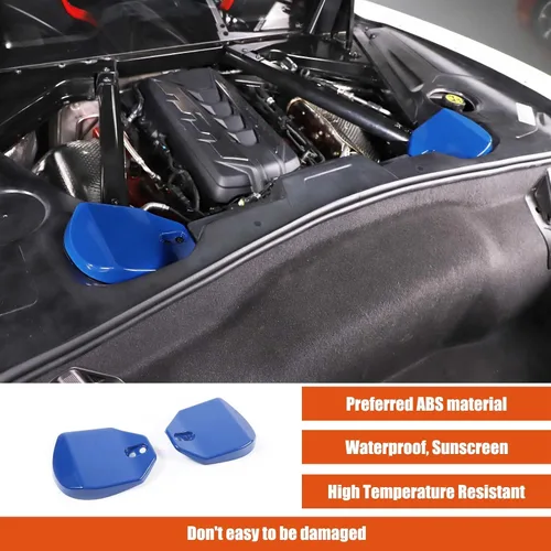 Vista 7 de TOYCIDFG Cubierta de panel de protección contra impactos para Chevrolet C8 Corvette 2020-2024 Tapa de torre absorbente (azul)