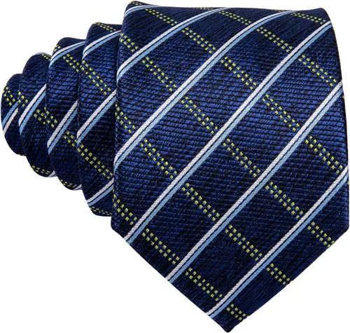 Vista 34 de Barry.Wang Juego de corbatas de seda para hombre, corbatas de boda de seda tejida formal de negocios casual (4/6/8PCS)