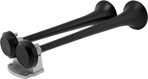 Vista 3 de Vixen Horns Kit de bocina de tren para camiones/coche/motocicleta. Sistema completo con compresor de aire dual, 2 trompetas. dB súper fuerte. Se