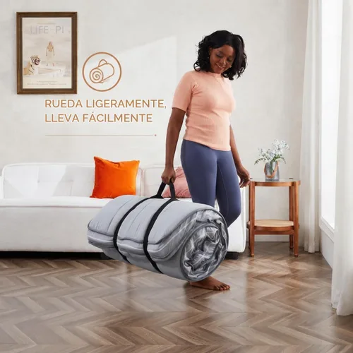 Vista 7 de Jamdok Cubrecolchón para cuna de 4 pulgadas, espuma viscoelástica de gel Cubierta estándar gris