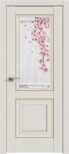 Vista 2 de Cortinas de primavera rosa Sakura con luz lateral francesa para puerta delantera, ventana, puerta de 25 x 40 pulgadas, cortina de panel de cortina