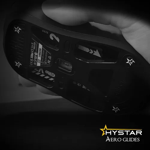 Vista 7 de Hystar® Aero Glass Patines de ratón de 8 puntos para alfombrillas de tela Redondeados y pulidos