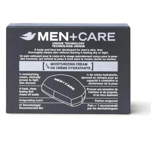 Vista 3 de DOVE MEN + CARE Limpiador de barra 3 en 1 para cuerpo, cara y afeitado, limpiador corporal y facial extra fresco, más hidratante que el jabón