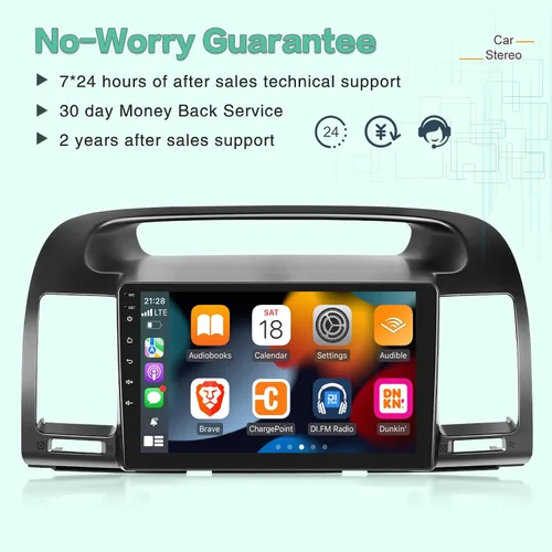 Vista 7 de [2G+64G] Radio de coche Android para Toyota Camry 2000 2001 2002 2003 2004 2005 2006, pantalla táctil estéreo de 9 pulgadas, Carplay/Android