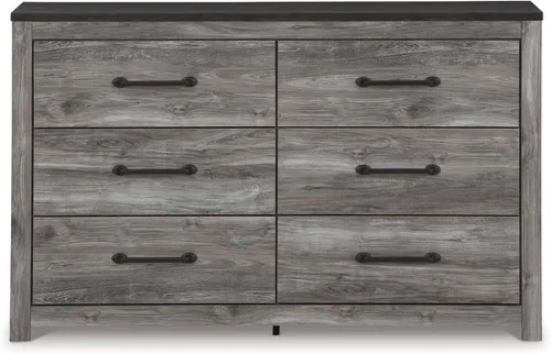 Vista 10 de Signature Design by Ashley Bronyan - Cómoda contemporánea de 6 cajones, color gris Gris-oscuro