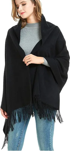 Vista 2 de Novawo Chal de lana extra grande, bufanda de invierno suave para mujer