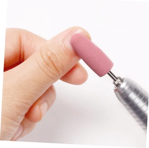 Vista 7 de 10 piezas de pulidor de uñas de salón de manicura suministros de arte de uñas brocas de goma brocas de lijado de uñas brocas de manicura brocas