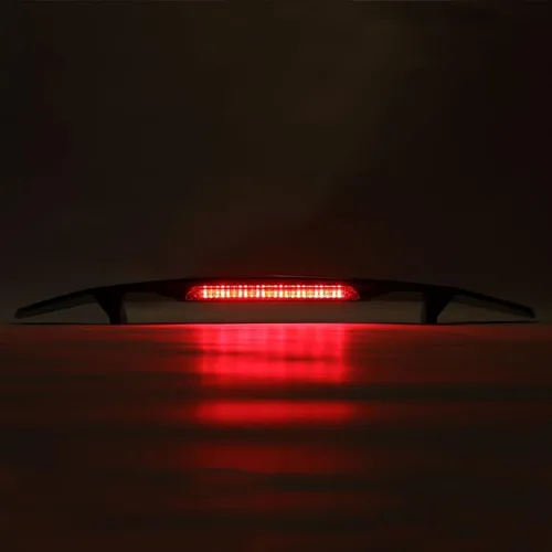 Vista 6 de Alerón de maletero negro brillante con luz de freno LED 3RD compatible con 2016-2021 H0nda Civic EX-L EX LX Sport Sedan - Luz de freno para maletero