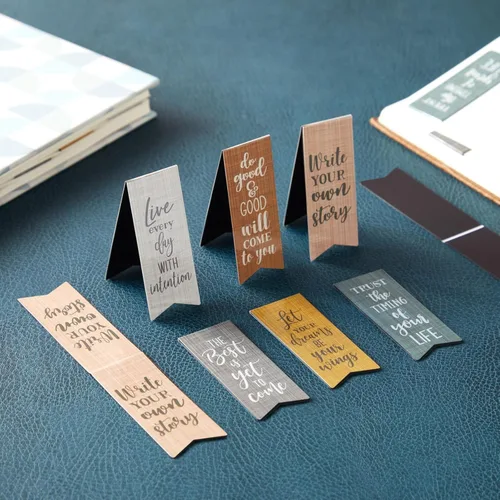 Vista 4 de Paquete de 36 marcadores magnéticos inspiradores para mujeres con citas motivacionales, clips de página magnéticos a granel para estudiantes