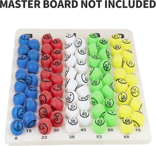 Vista 6 de GSE Games & Sports Expert Bingo Balls - Ping Pong Size Balls for Large Bingo Cage, Bingo Calling Balls for Parties, Prize Raffles, Family Game Nights