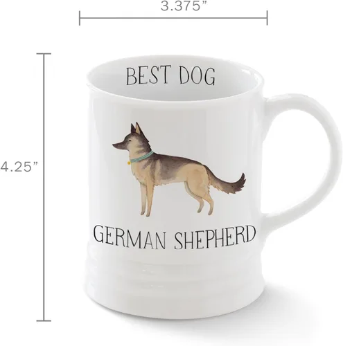 Vista 3 de Fringe Studio 481511 - Taza de cerámica, pastor alemán