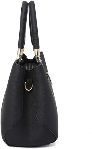 Vista 3 de Nevenka Monederos y bolsos de mano para mujer, bolsos de cuero con asa superior, Simplicidad