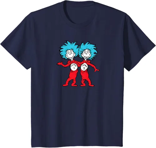 Vista 90 de Dr. Seuss Thing 1 Thing 2 Buddies - Camiseta Negro