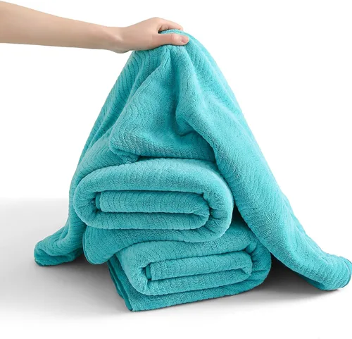 Vista 4 de Juego de toallas de baño de 8 piezas 2 toallas de baño grandes de gran tamaño, 2 toallas de mano y 4 paños Juego de toallas de baño ultrasuaves