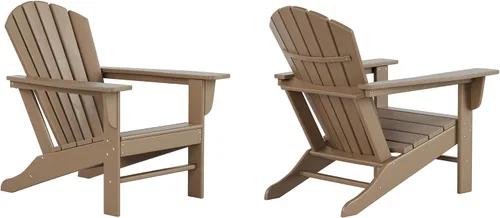 Vista 17 de WestinTrends Dylan - Silla Adirondack para exteriores (juego de 2), color blanco