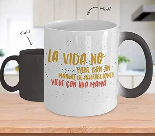 Vista 2 de Regalo Para Mama Vaso, taza de café divertidas, tazas personalizadas, taza de café inspiradoras, taza con mensajes positivos.