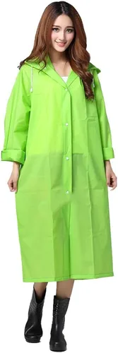 Vista 10 de Piloto de lluvia ligero con capucha impermeable Sister Amy para mujer, largo para el aire libre Azul