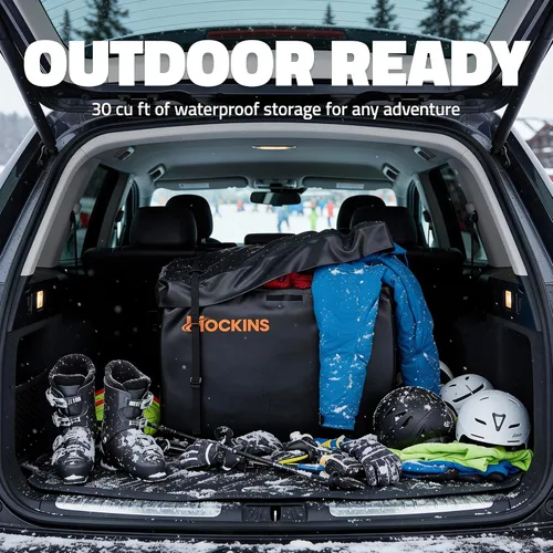 Vista 4 de Mockins 30 Cubic Ft Square Trailer Hitch Cargo Carrier Bag 40"x40"x32